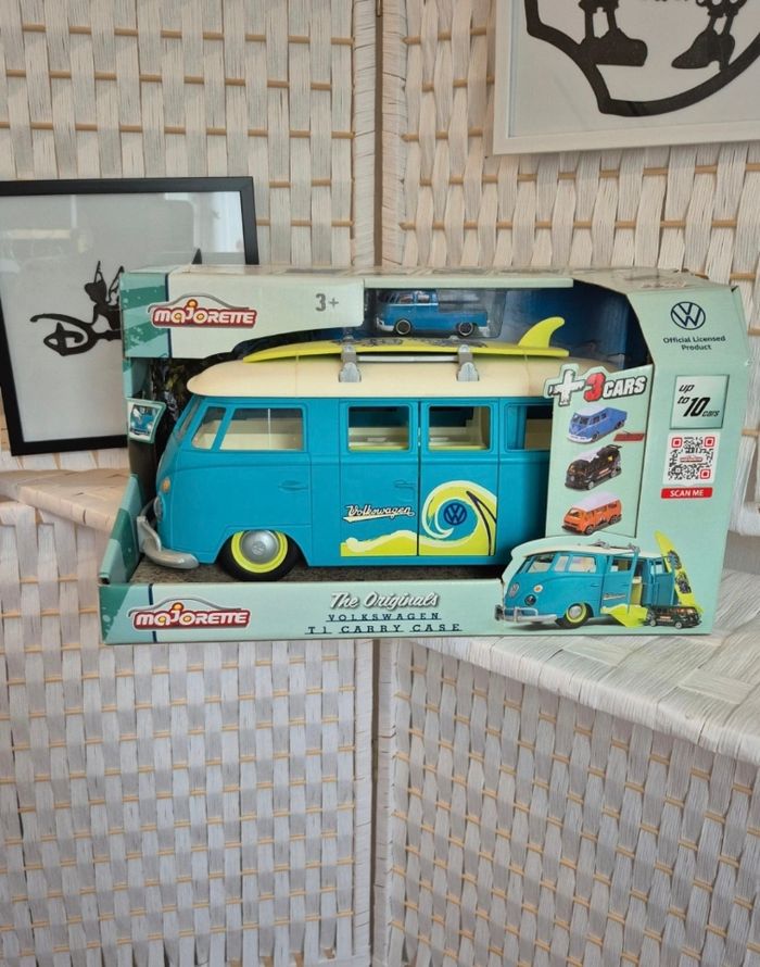 💕Jolie bus Volkswagen VW the originals T1 Carry Case Majorette💕