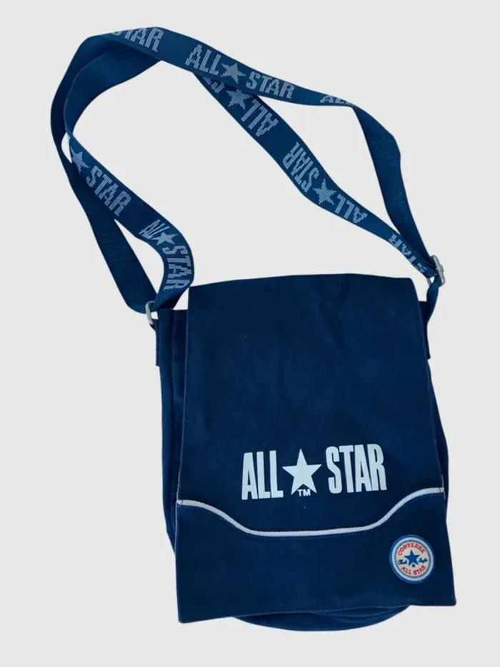 Converse All Star Sacoche + porte-monnaie / shoulder bag + little wallet navy blue - photo numéro 2