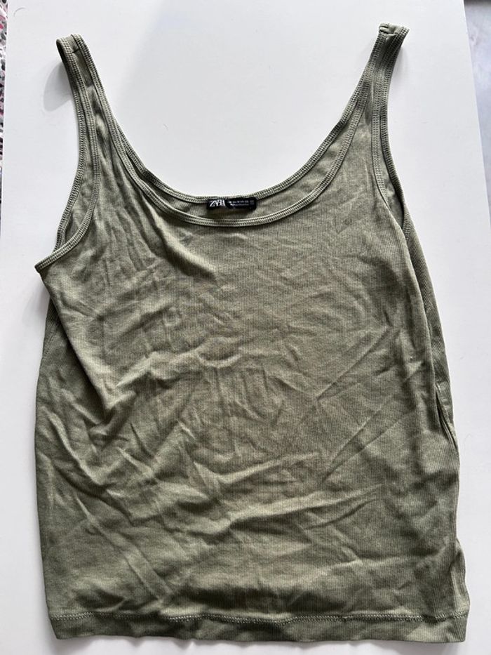 Débardeur fin kaki – Zara – Taille M