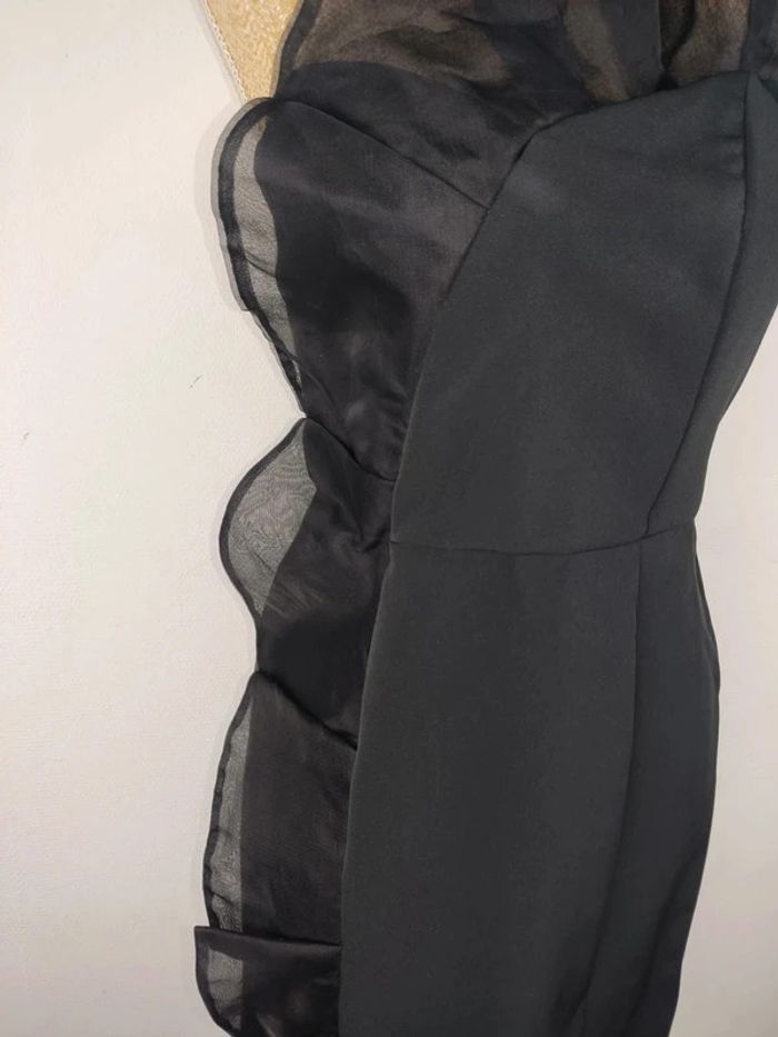 Robe bustier cocktail noire tulle noire volants taille 36 Naf Naf - photo numéro 6