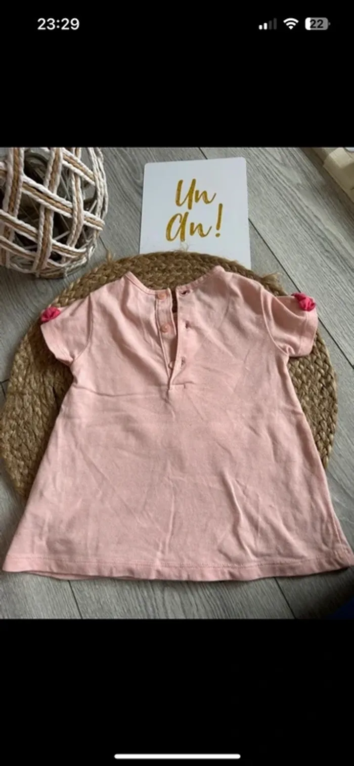 Tes shirt rose 12 mois - photo numéro 5