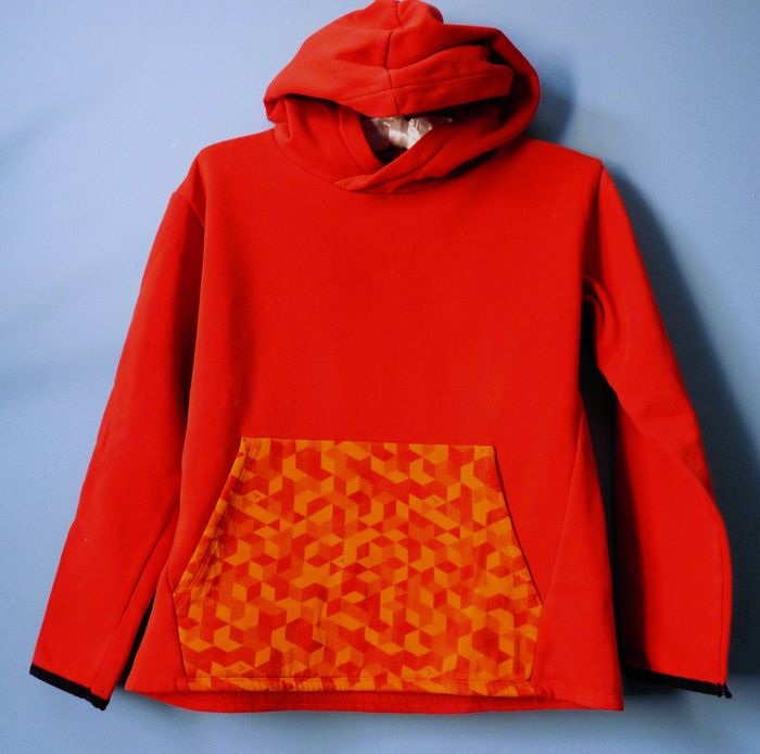 Pull polaire Garçon 12 ans Decathlon sweat domyos rouge TBE