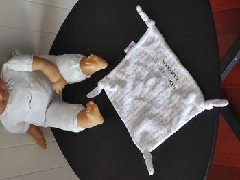🩷 Doudou plat bébé fille – velours – neuf