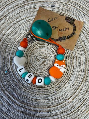 Attache tétine renard