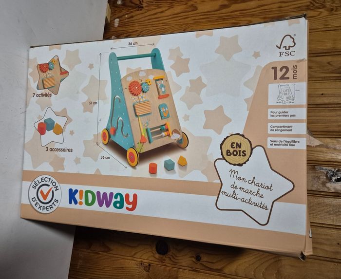 Chariot de marche multi-activite en bois chariot trotteur - photo numéro 6