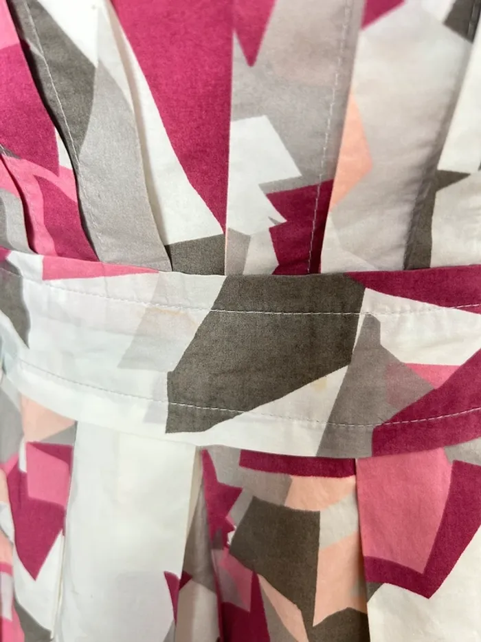 Robe vintage rose Blanche et grise Mexx taille L - photo numéro 5