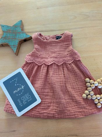 Robe en gaze de coton Kiabi 3 mois 62 cm