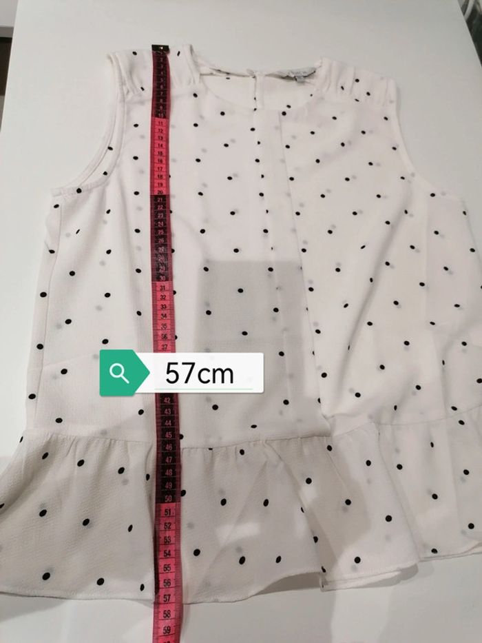 Haut Frnch M blanc à pois noir - photo numéro 11