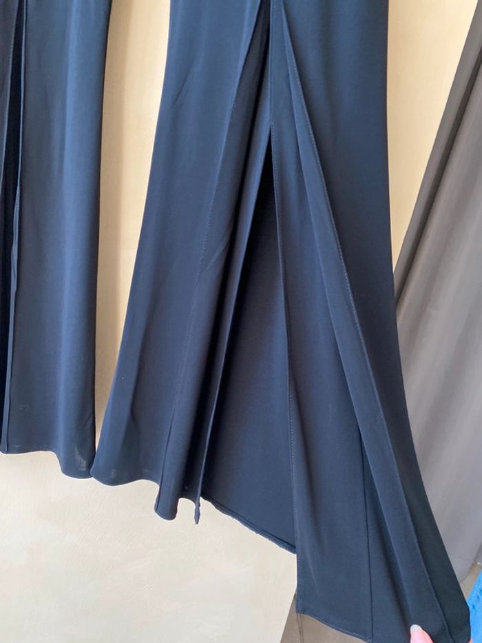 Pantalon noir fluide, évasée, fendu Orna Farho S - photo numéro 4