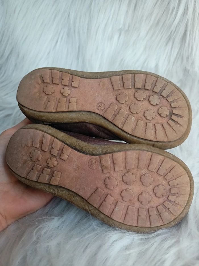 Petites baskets prune et marron P24 SHO*046 - photo numéro 4