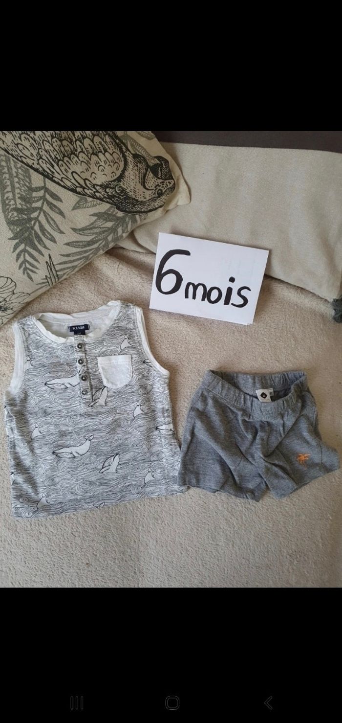 Lot short debardeur et un tee shirt 6mois
