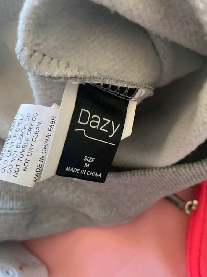 sweat shirt a capuche gris - photo numéro 4