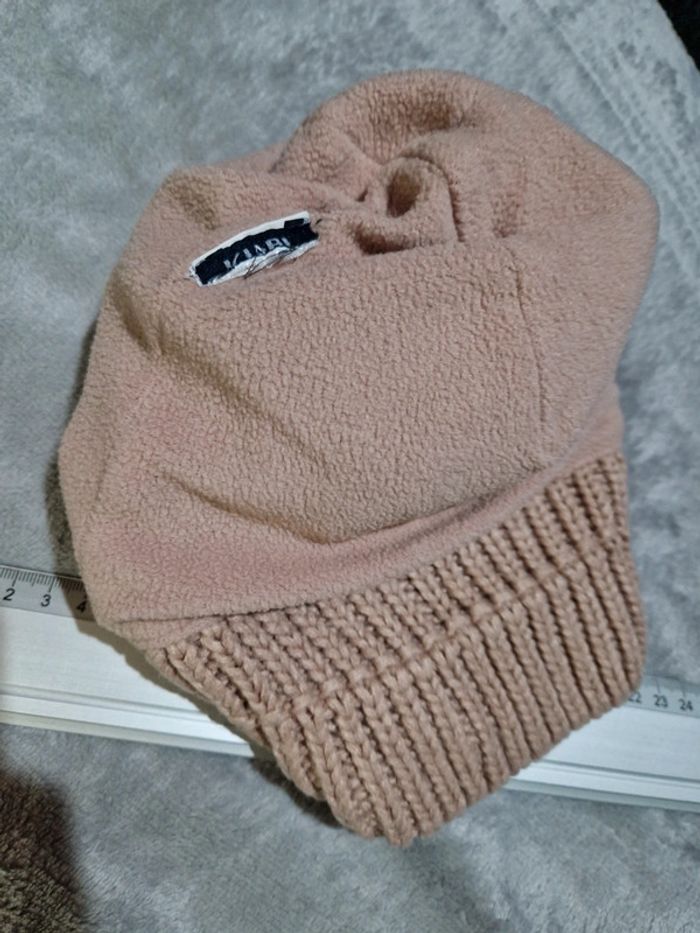 Bonnet fille gris/rose - photo numéro 4