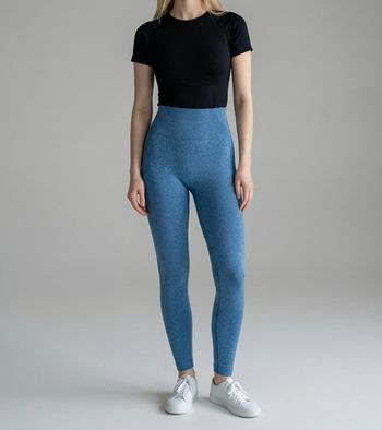 Legging sport bleu taille haute seamless M neuf