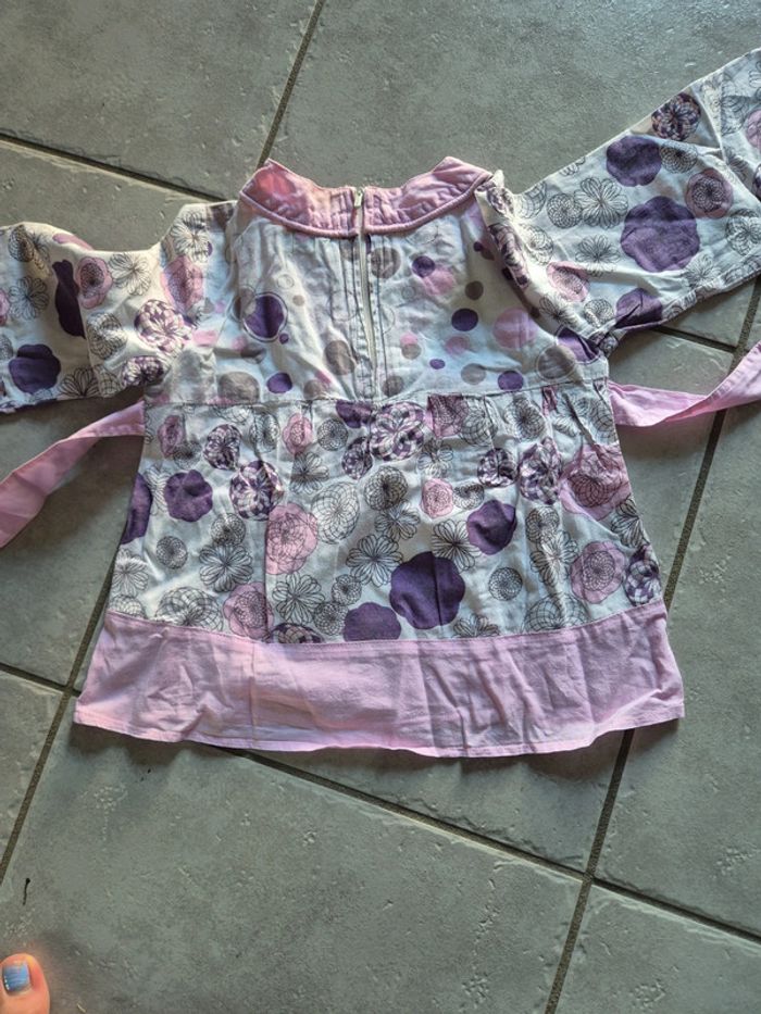 Blouse a fleurs manches longues - photo numéro 4