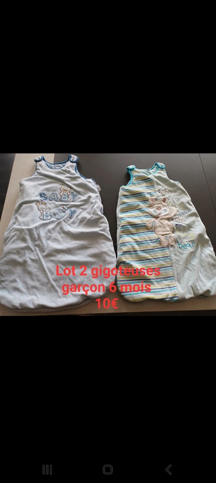 Lot 2 gigoteuses garçon 6 mois