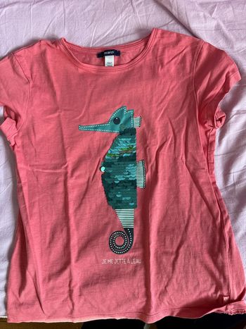 Lot 7 t-shirts fille 10 ans manches courtes
