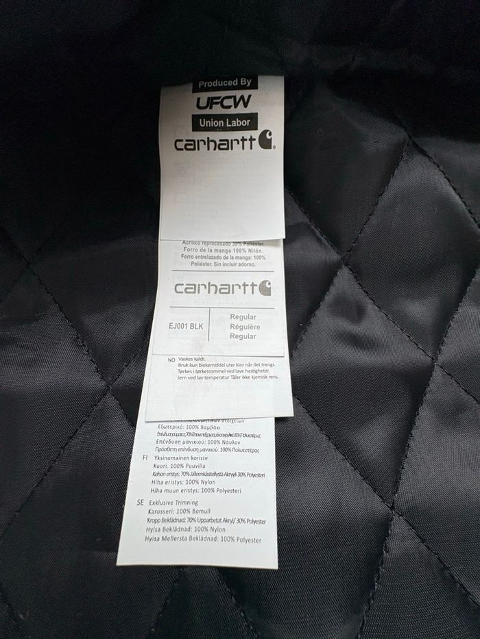 Veste Carhartt Harrington style Detroit • Rework • Taille M • Noir - photo numéro 8