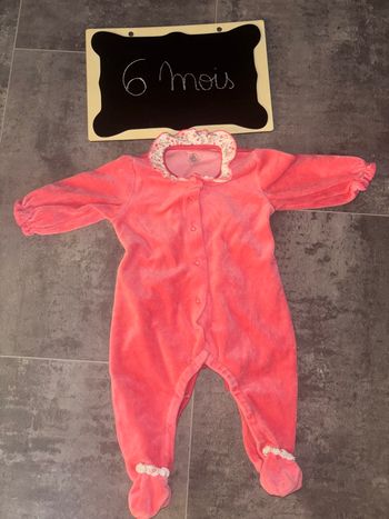 Pyjama rose - bébé fille - petit bateau - 6 mois 