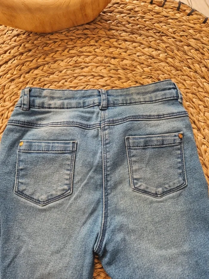 Jeans fille 10 ans réglable a la ceinture - photo numéro 5