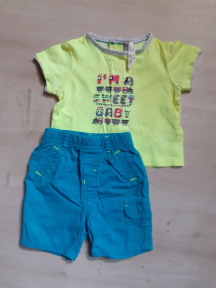 Ensemble short et t-shirt orchestra taille 3 mois en très bon état