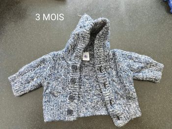 Gilet chaud laine 3 mois