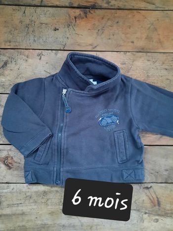 Sweat zippé 6 mois