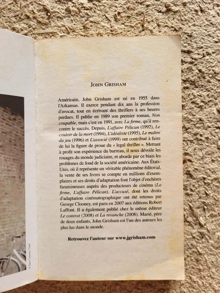 Livre "L'accusé" de John Grisham - The innocent Man - photo numéro 5