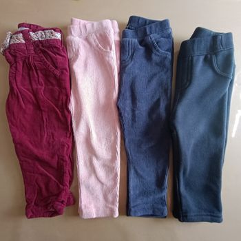 Lot pantalons fille 12 mois