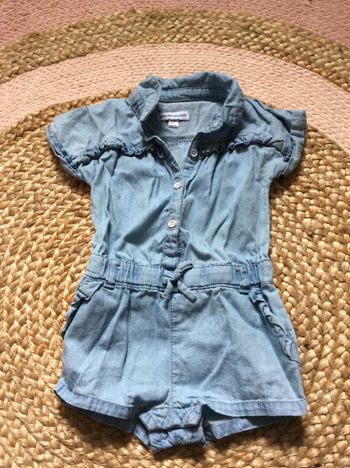 Combishort en jean 6 mois