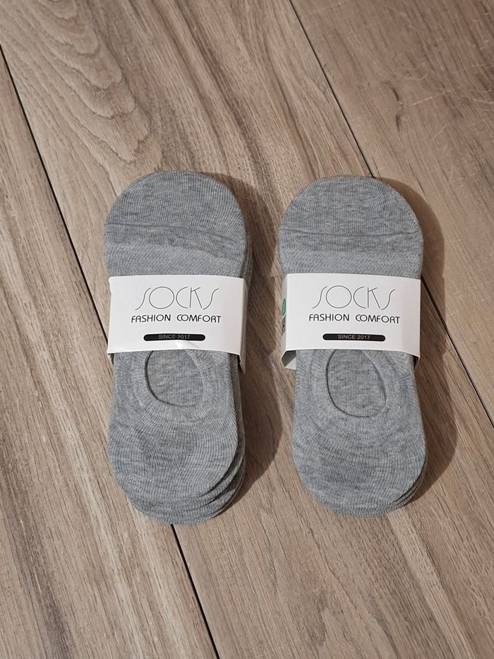 Lot 10 paires chaussette base courte Mixte homme femme respirante confort sport finesse gris