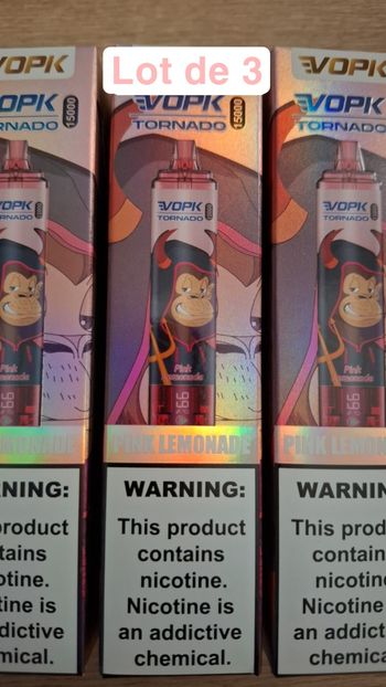 Vape 15 000 " Pink lemonade  " lot de 3