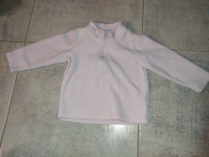 Pull polaire 23 mois rose clair