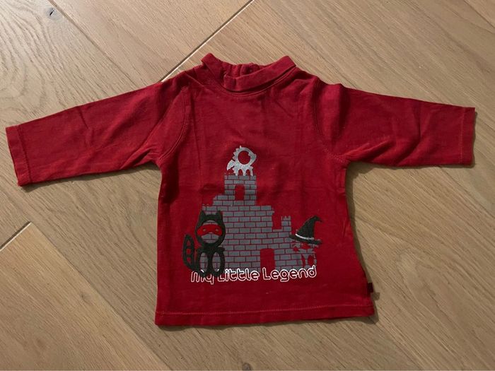 T-shirt ML rouge - Obaïbi - 3mois