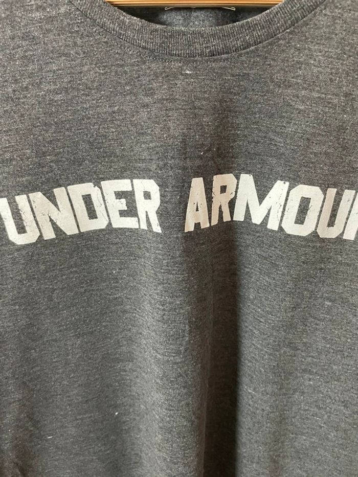 T-shirt Under Armour homme – Taille XL – Gris chiné vintage - photo numéro 2