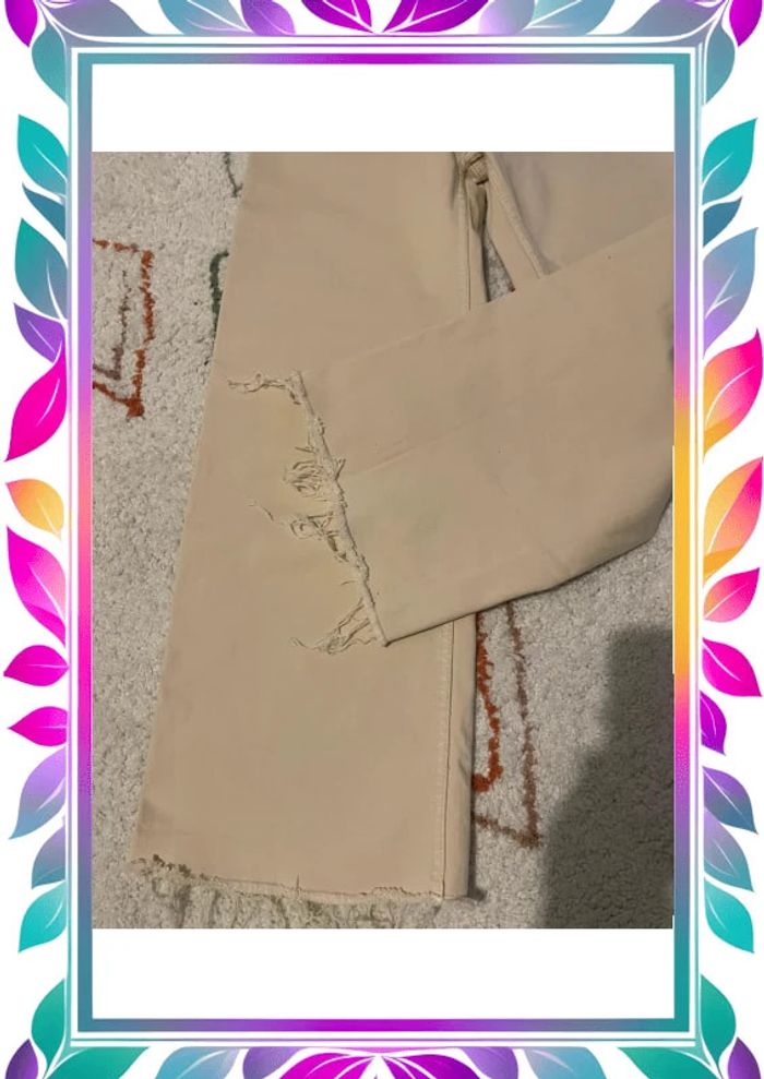 Jean beige Mango XXS - photo numéro 3