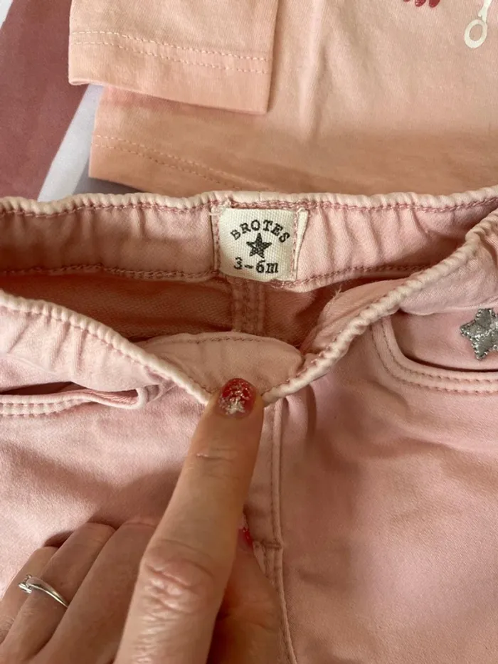 Ensemble bébé fille Pat et Ripaton – Taille 6 mois – Rose - photo numéro 3