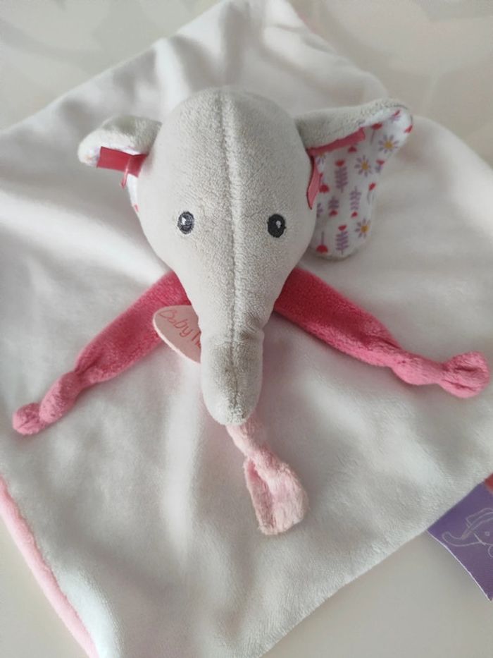 Doudou plat éléphant églantine baby nat - photo numéro 3