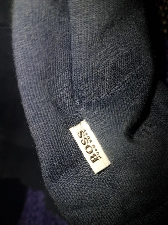 Sweat capuche bleu marine Hugo boss 6 mois 67 Cm zip - photo numéro 5