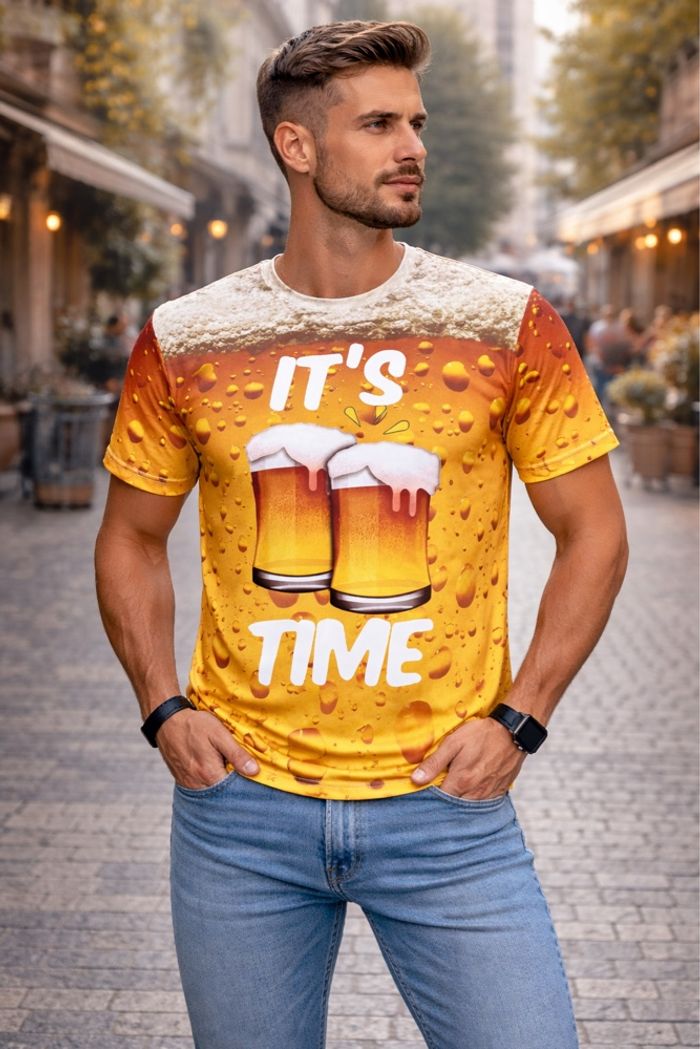 T-shirt à manches courtes de style décontracté tendance, - photo numéro 1
