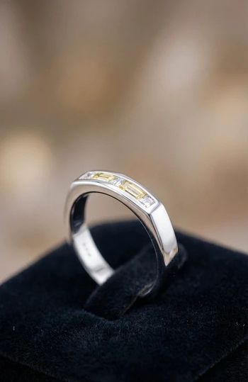 bague en argent 925/°°° marque altesse dim 52 pierres citrine