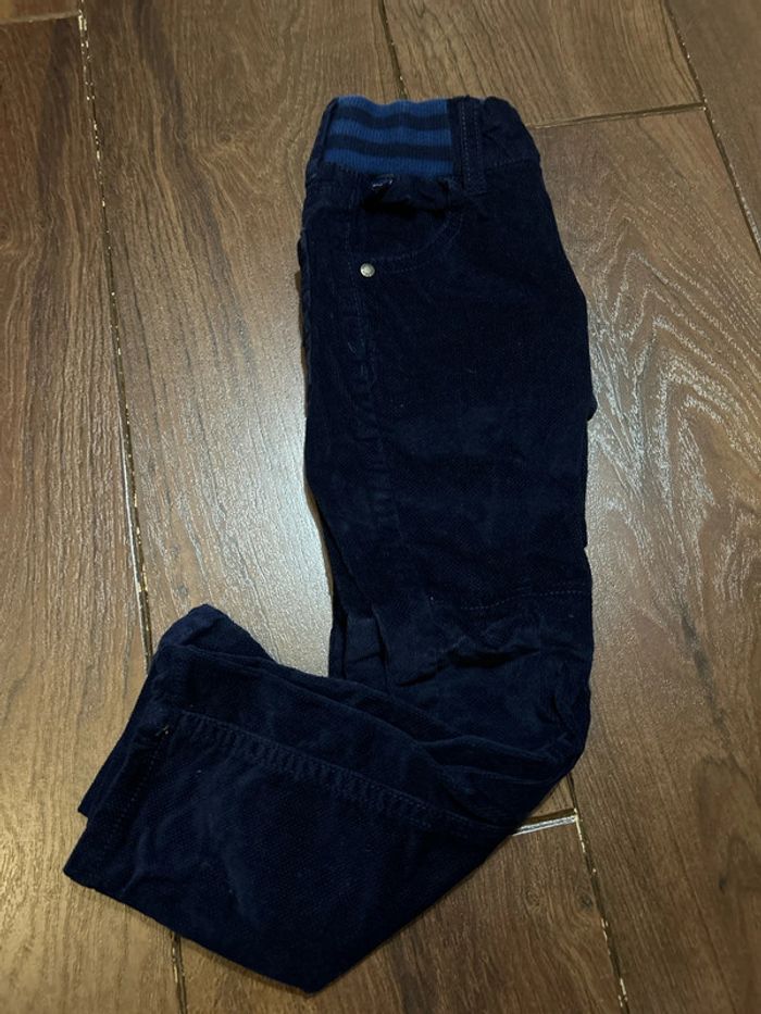 Pantalon velours bleu marine sergent major 3 ans - photo numéro 5