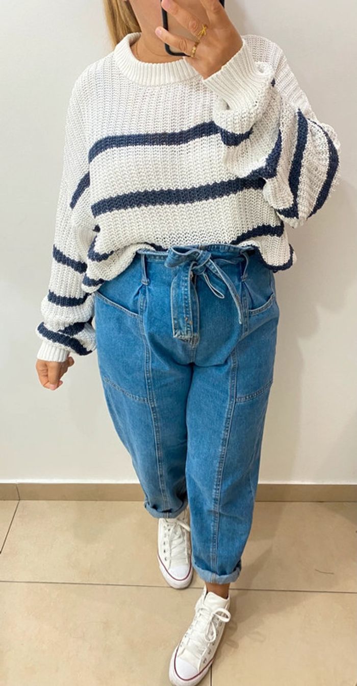 Superbe Pull Bicolore Taille M - photo numéro 3