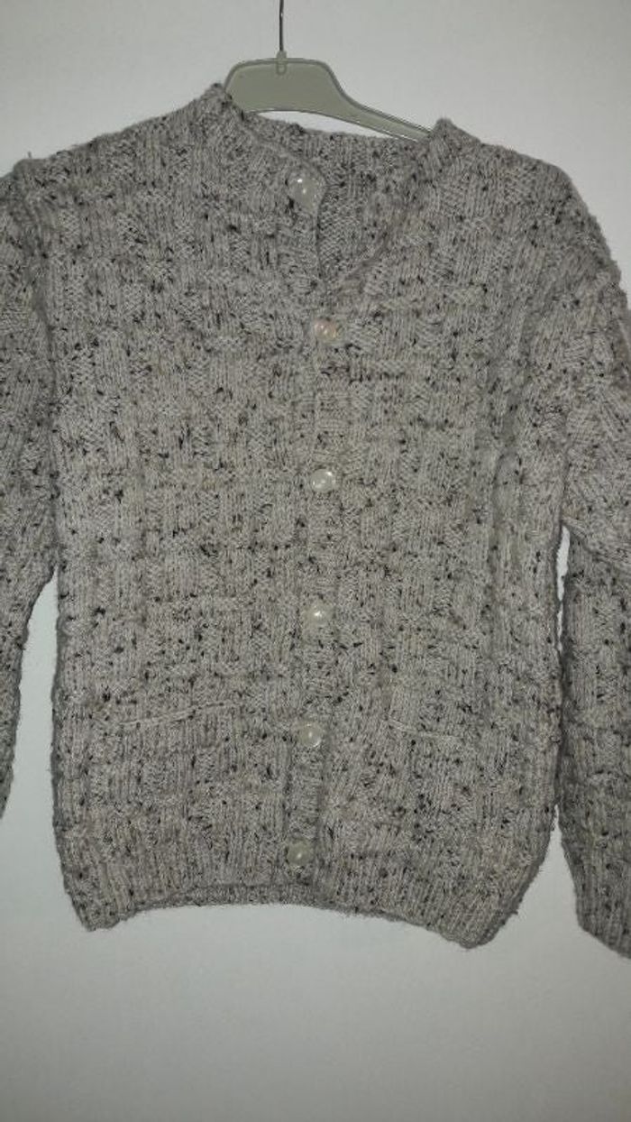 Gilet long laine tricoté