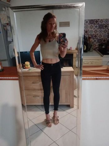 Jean slim femme 38 noir c72