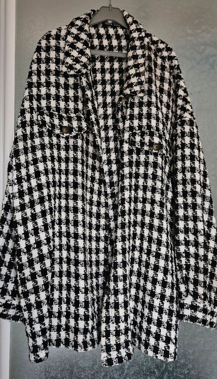 Veste/sur chemise pieds de poule