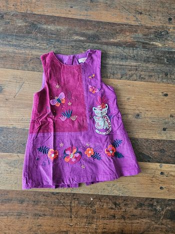 Robe velours DPAM 2ans bébé fille