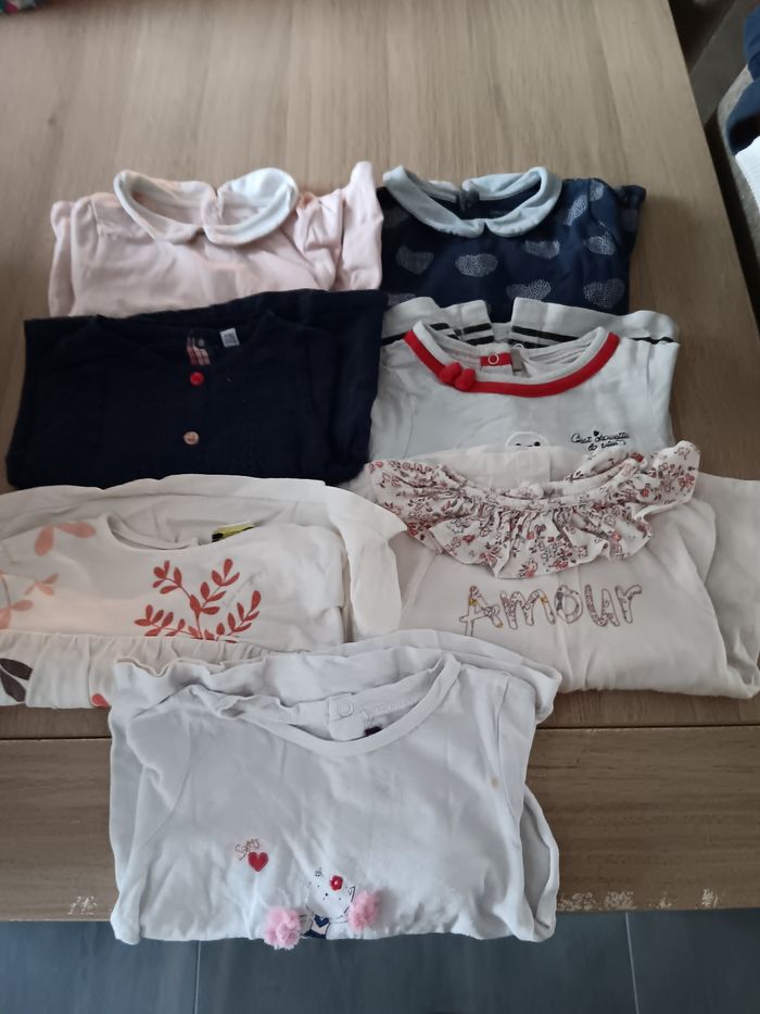 7 tee shirt manches longues 12 mois