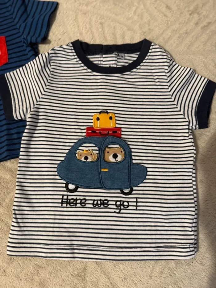 Lot de t-shirts bébé garçon - photo numéro 2