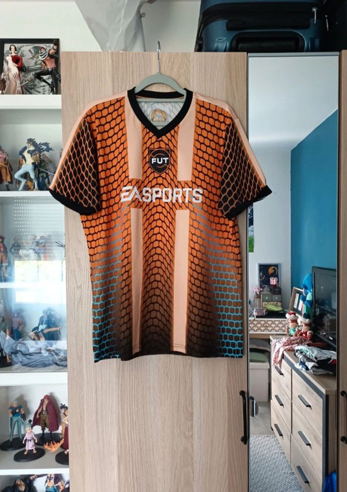 Tee-shirt maillot orange, noir et blanc EA sports 22 - Taille M